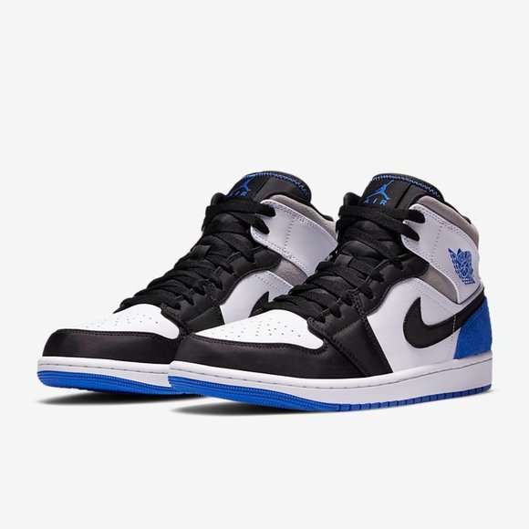 air jordan 1 mid royal black toe